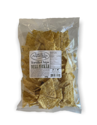 Barrie’s Asparagus Dill Pickle Tortilla Chips - 250g LOCAL