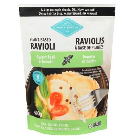 Sweet Basil & Tomato Ravioli - 400g VEGAN LOCAL Pasta Tavola