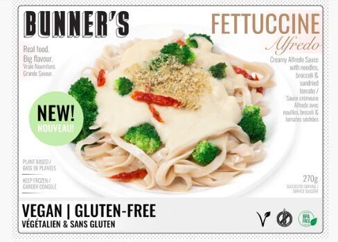 Frozen Heat-and-Eat Fettuccini Alfredo - 500m Vegan & Gluten Free