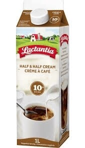 Half &amp; Half Cream 10% - Lactancia  1L