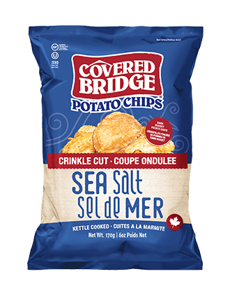 Sea Salt Crinkle Chips - 170g Covered Bridge LOCAL