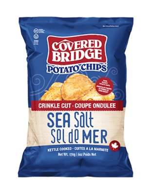 Sea Salt Crinkle Chips - 170g Covered Bridge LOCAL
