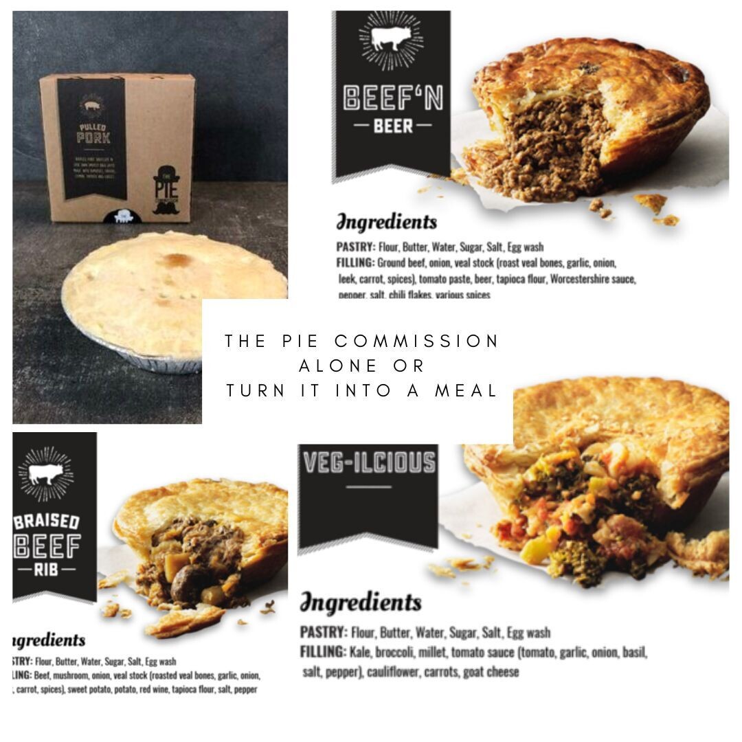 BUY 2 Pie Commission Pies GET FREE roasted potato OR veggie basket