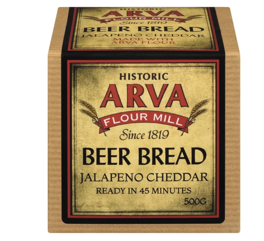 Arva Mill Beer Bread Jalapeno Cheddar Mix - 500g LOCAL