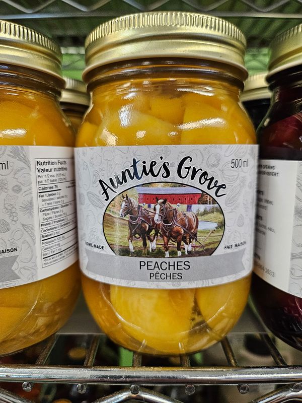 Auntie&#39;s Grove Sweet Peaches 500ml - Local