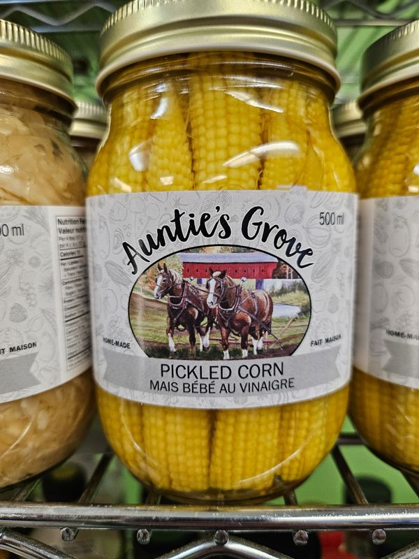 Auntie&#39;s Grove Pickled Baby Corn - Local