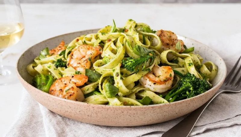 Shrimp Pesto Fettuccini Heat &amp; Serve