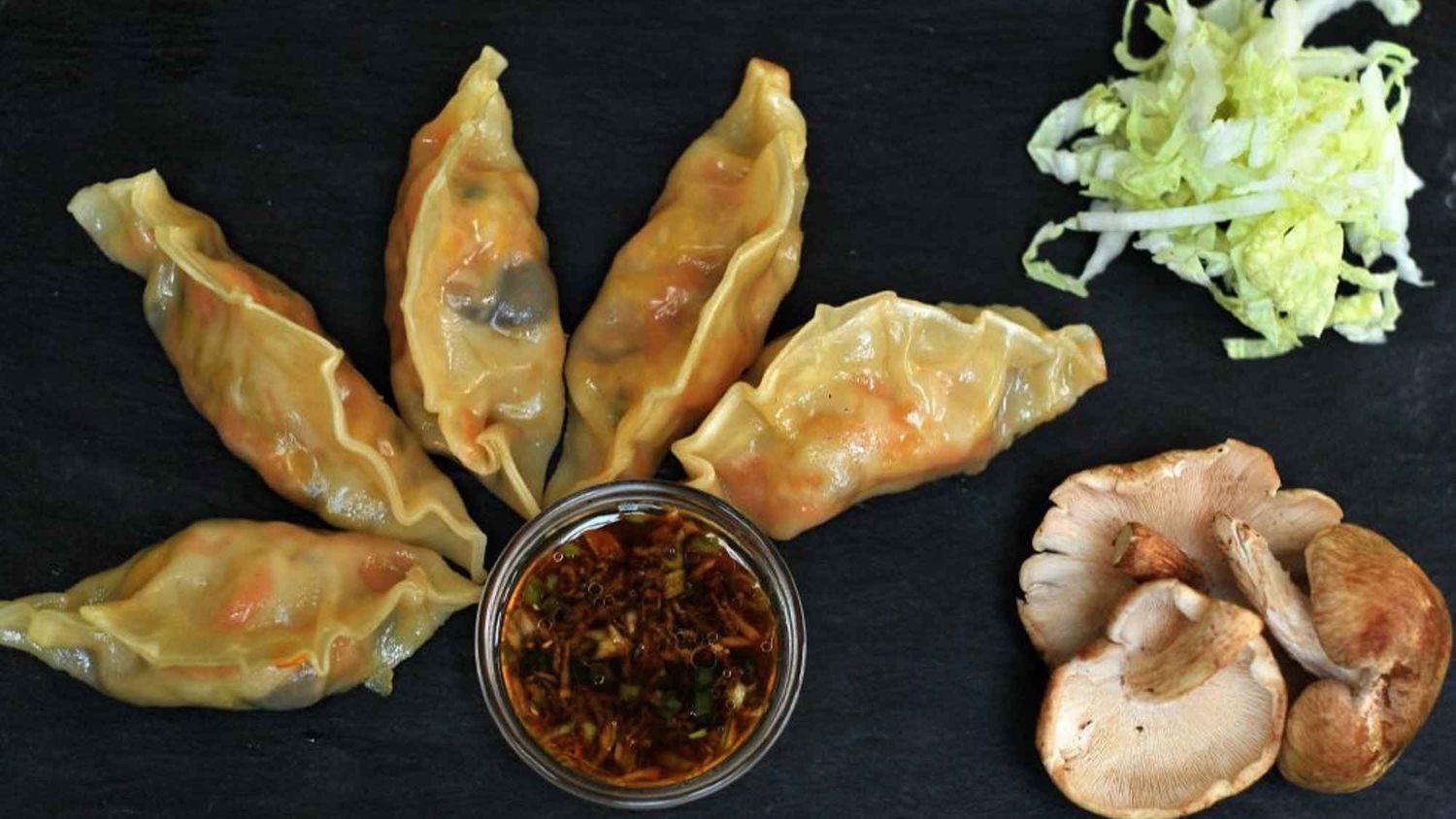 Pan-Seared Mushroom Dumplings