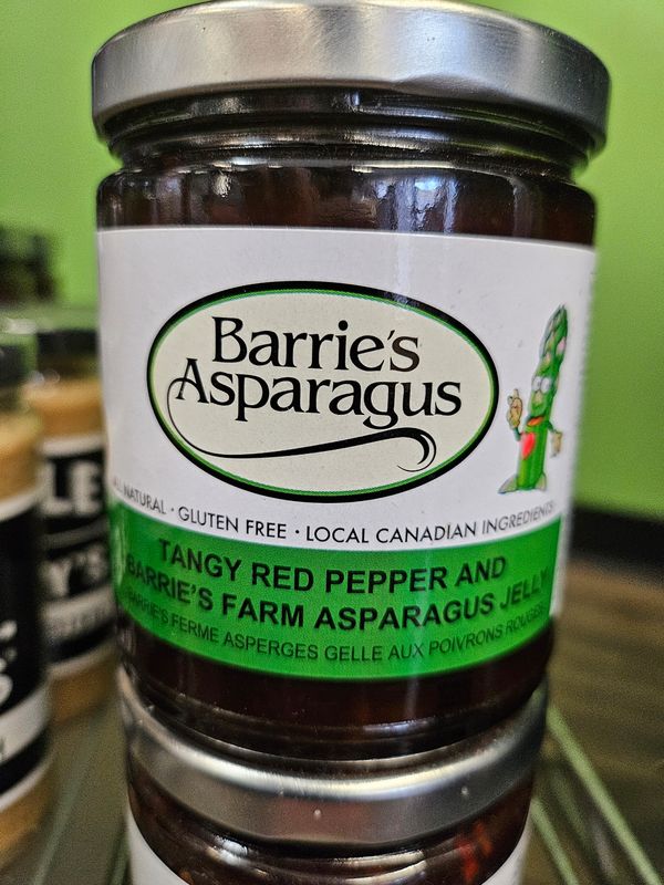 Tangy Red Pepper Jelly LOCAL Barrie&#39;s Asparagus 