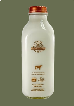 2% 1L Eby Manor Milk - Local A2 Guernsey Milk