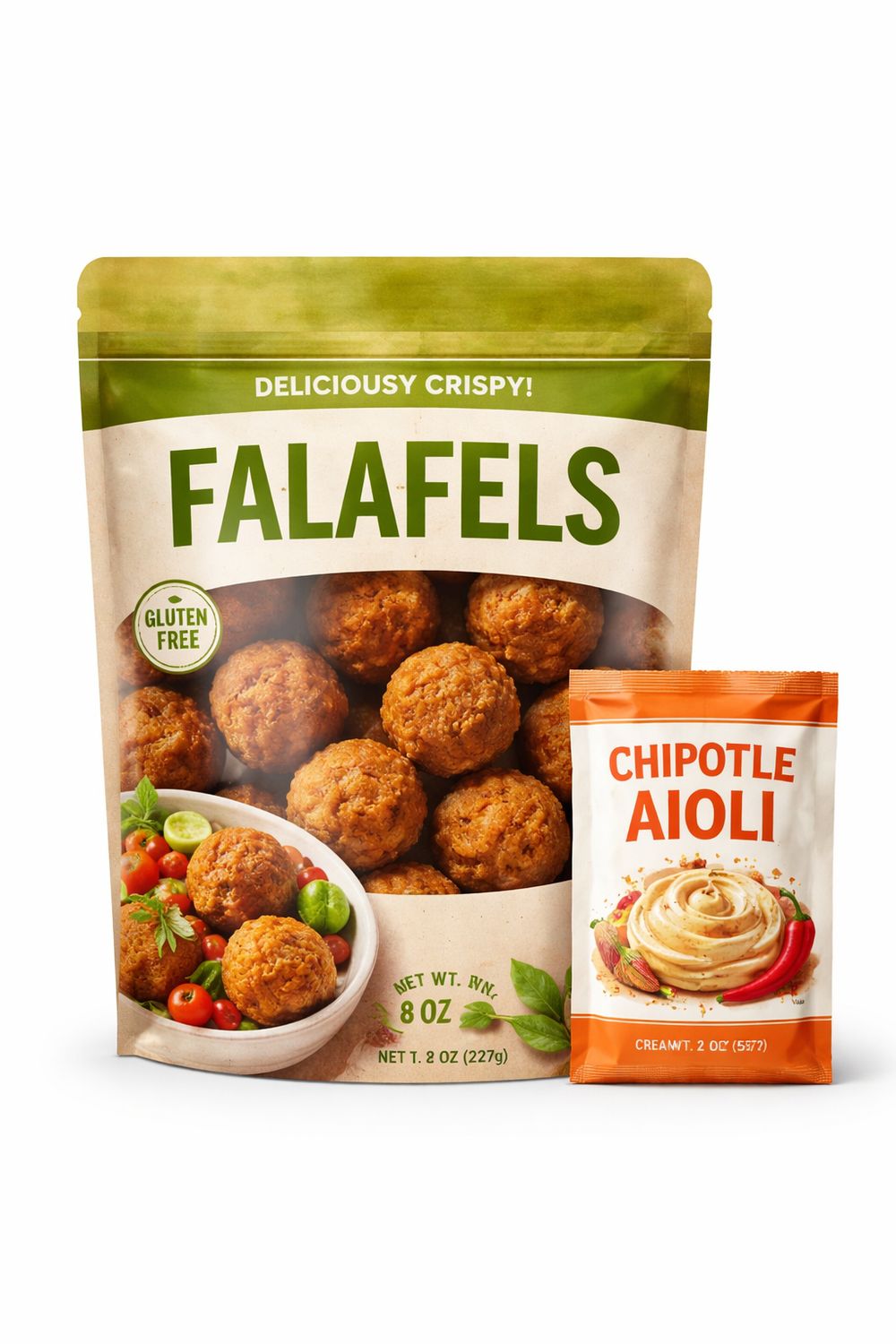 Falafels With Chipotle Aoili Dipping Sauce 
