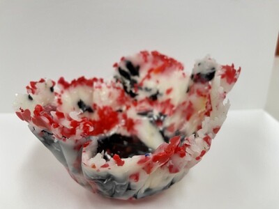 Small Bowl - White and Red