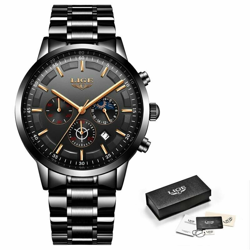 LIGE MEN Fashion Watch