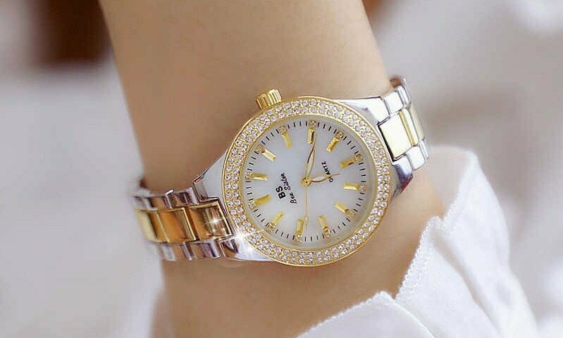 Lady Crystal Watch Women Dress Diamond Fashion Rose Gold