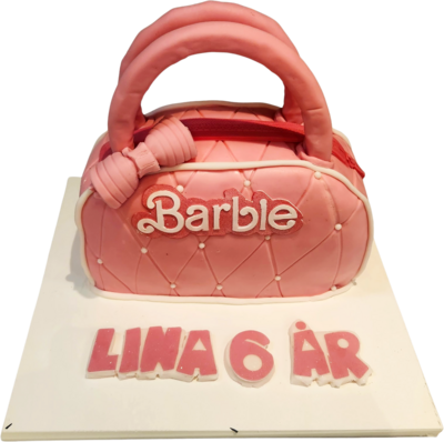Barbie väska tårta