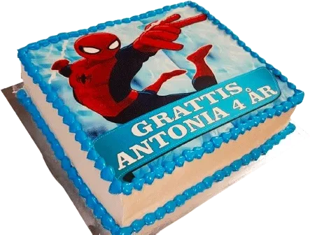 Spiderman tårta fyrkantig