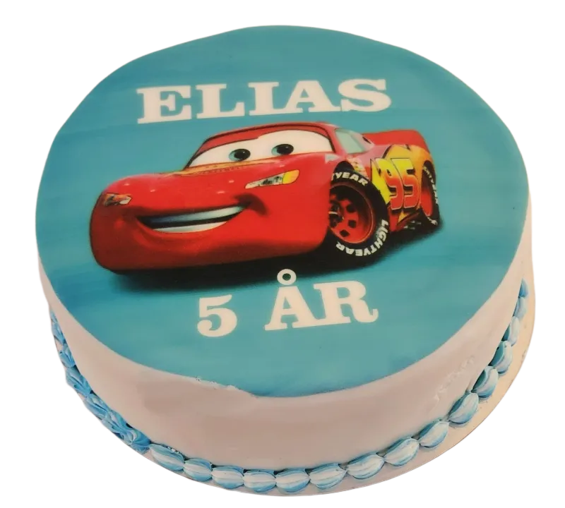 Blixten mcqueen tårta