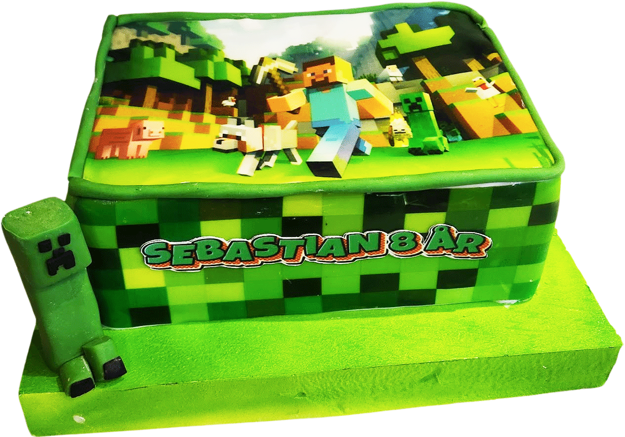 Minecraft tårta