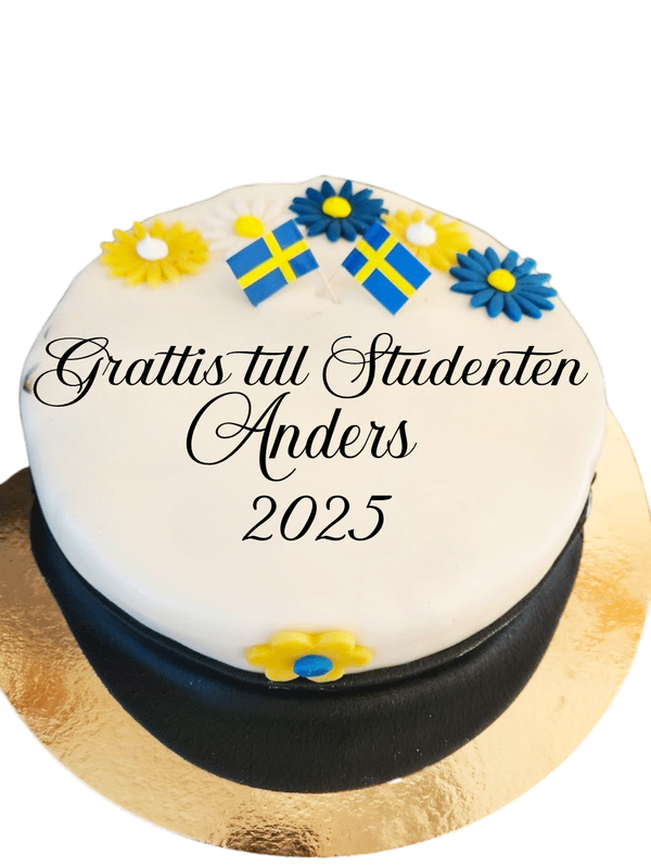 Studenttårta med mössa