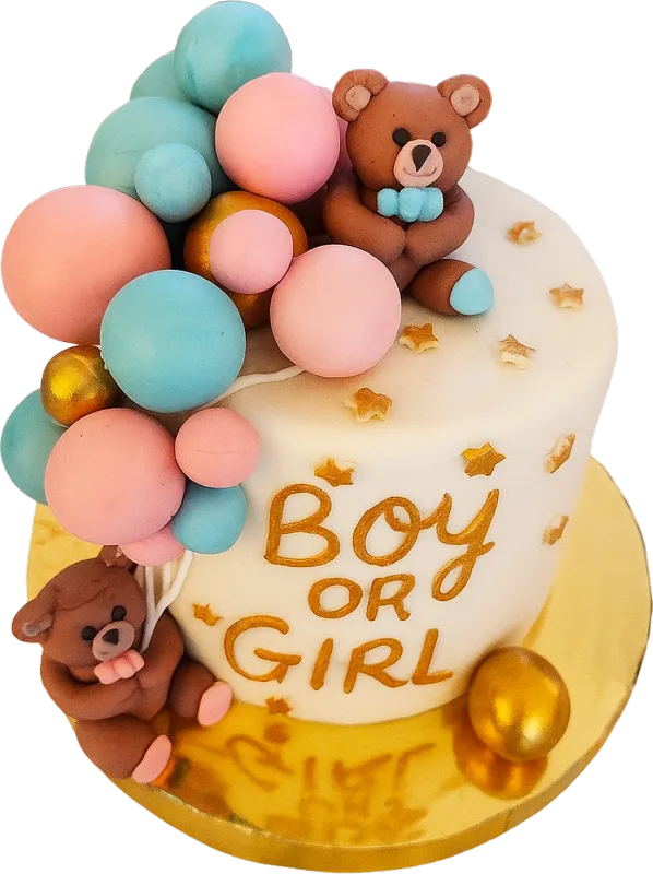 Pastell Nalle &amp; Ballonger – Boy or Girl