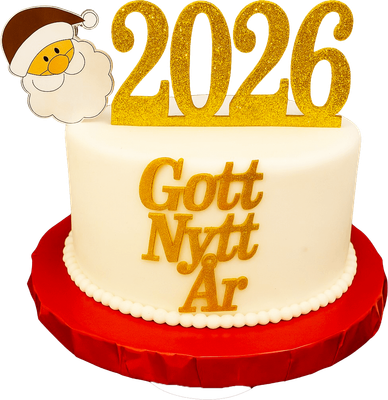 Nyårstårta 2026 – Guldglitter