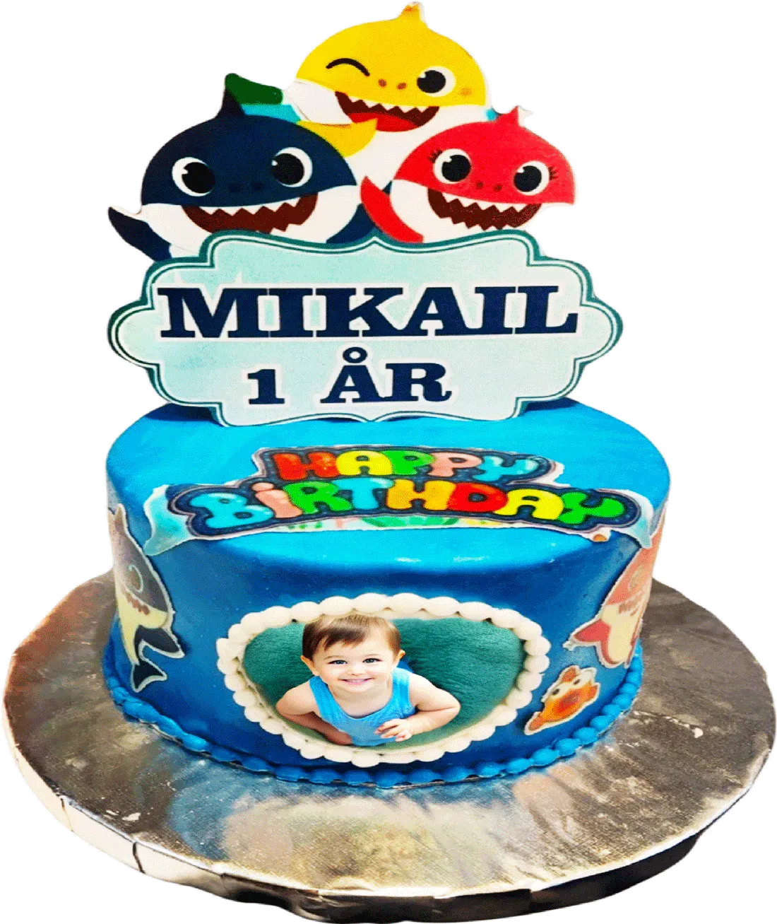 Baby shark tårta