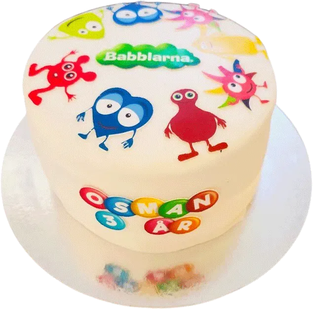 Babblarna sticker tema tårta