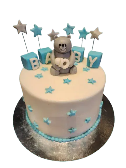 Babyshower star blå