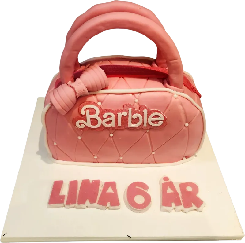 Barbie väska tårta