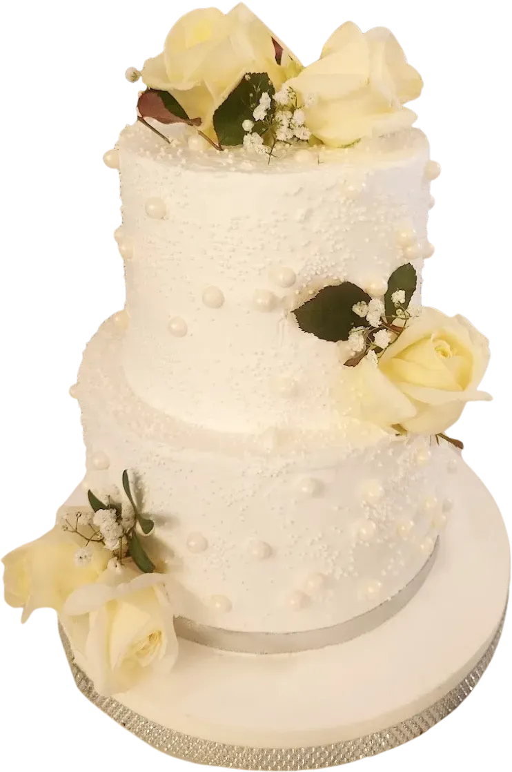 bröllopstårta white pearl