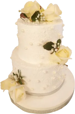 bröllopstårta white pearl