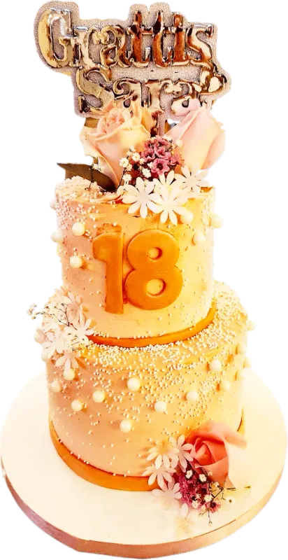 Elegant blomsterdröm 18 år 