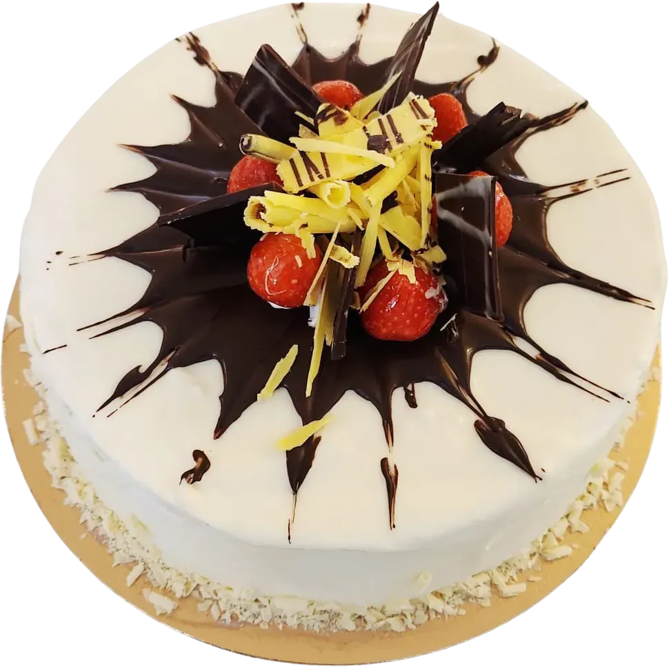 vit choklad tulpan tårta