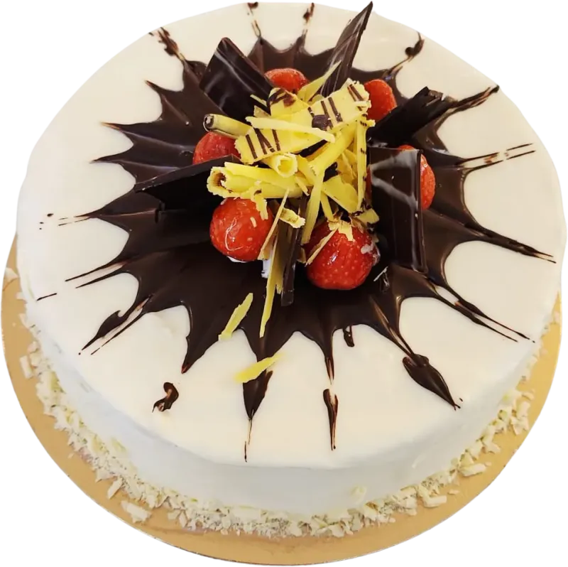 vit choklad tulpan tårta