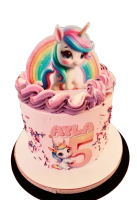 Unicorn tårta / Enhörningstårta regnbåge
