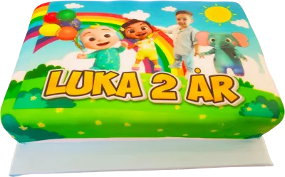 Personlig Cocomelon tårta