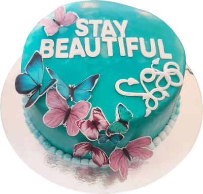 Turkos princesstårta fjädrar