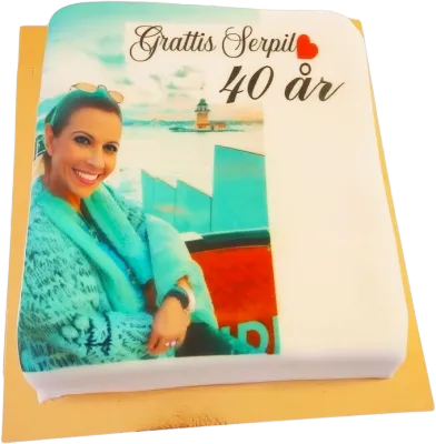 Fyrtkantig bildtårta heltäckande