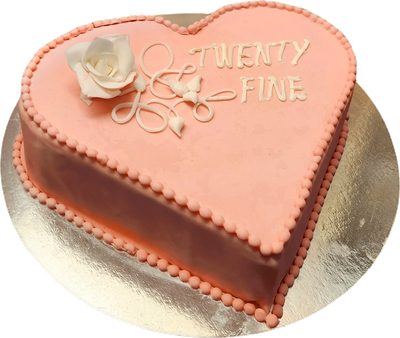 Pastel rosa hjärtformade