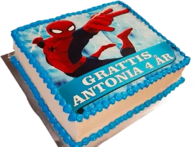 Spiderman tårta fyrkantig
