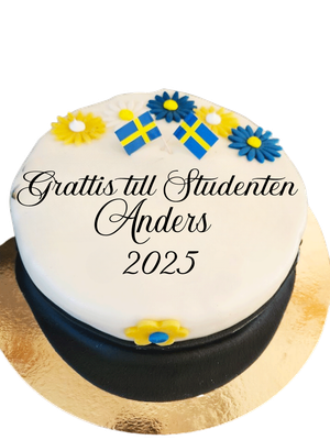 Studenttårta med mössa