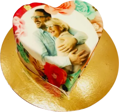 Morsdags tårta hjärtformat