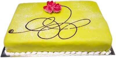 Fyrkantig grön princesstårta