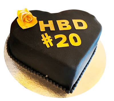 Hjärtformade.svart/guld