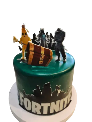 Fortnite sticker tårta