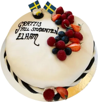 Student motiv med färska frukter