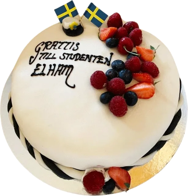 Student motiv med färska frukter