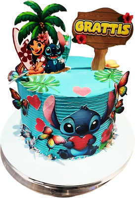 Tropisk Stitch tårta