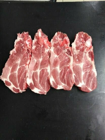 Lot de 2 côtes échine de porc sous vide