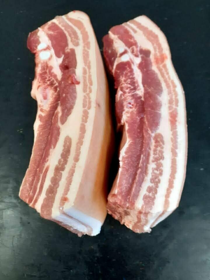 Portion de 500 gr de Poitrine fraiche de porc sous vide